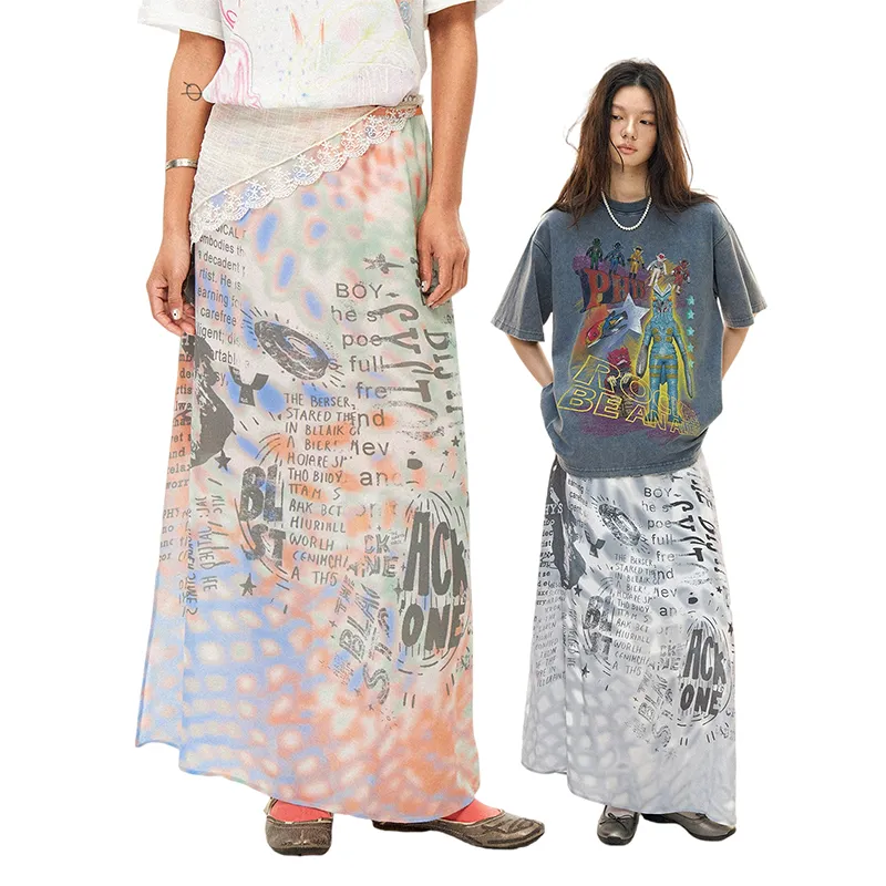 WULISHAONIAN Casual Long Skirts Unisex-3