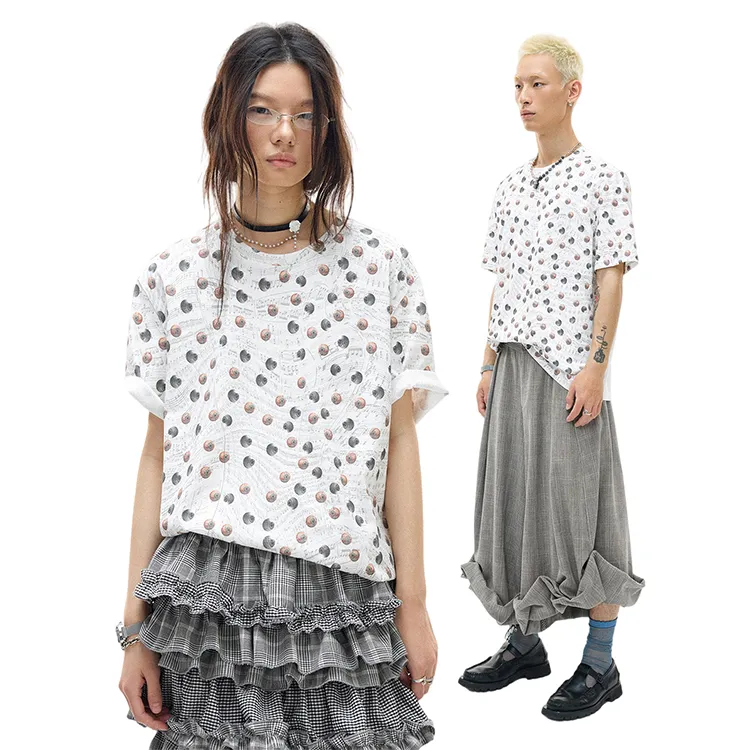 WULISHAONIAN T Shirts Unisex Heather White-3