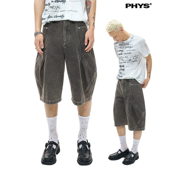 WULISHAONIAN Denim Shorts Unisex-2