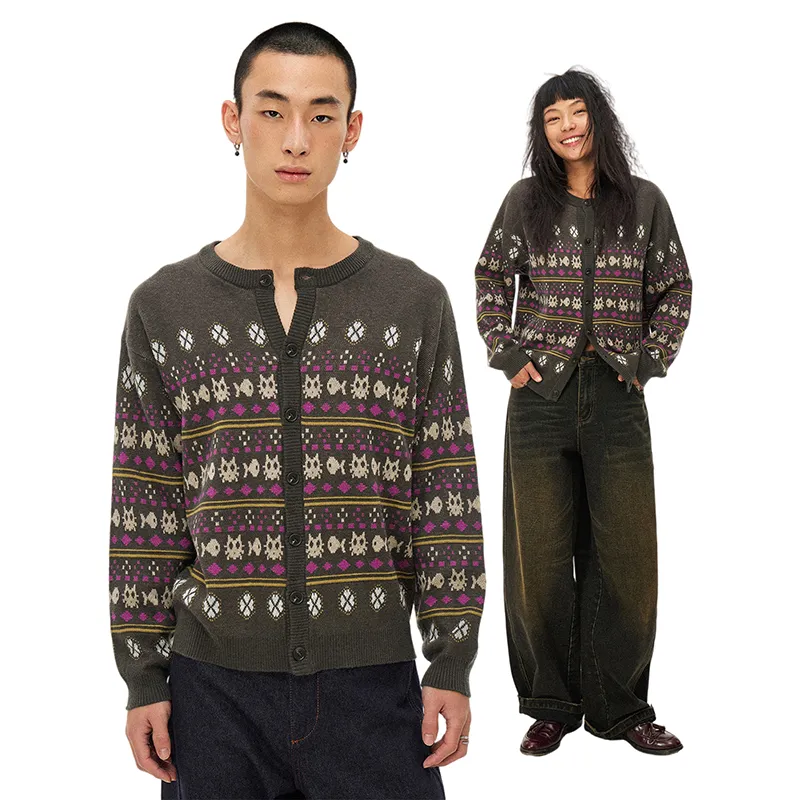 WULISHAONIAN Sweater Unisex Heather Gray-2