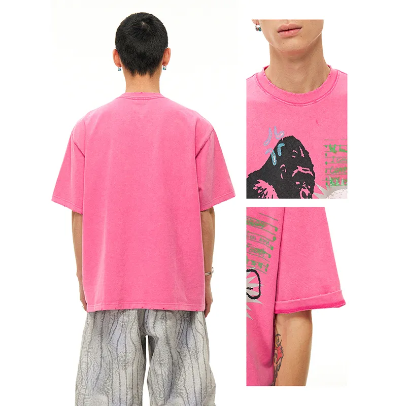 WULISHAONIAN T Shirts Unisex Fuchsia-4