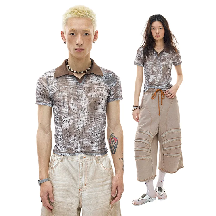WULISHAONIAN T Shirts Unisex Floral Khaki-3