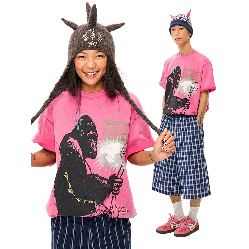 WULISHAONIAN T Shirts Unisex Fuchsia-3