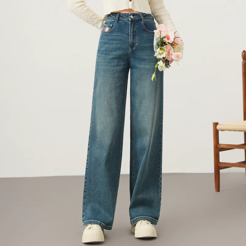 YUNGE Jeans Women's Blue-2