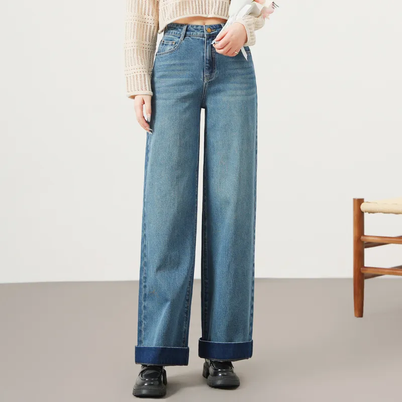 YUNGE Jeans Women's Blue-2