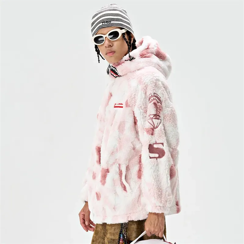 SPRAYGROUND Velvet feel Coat Unisex Pink-5