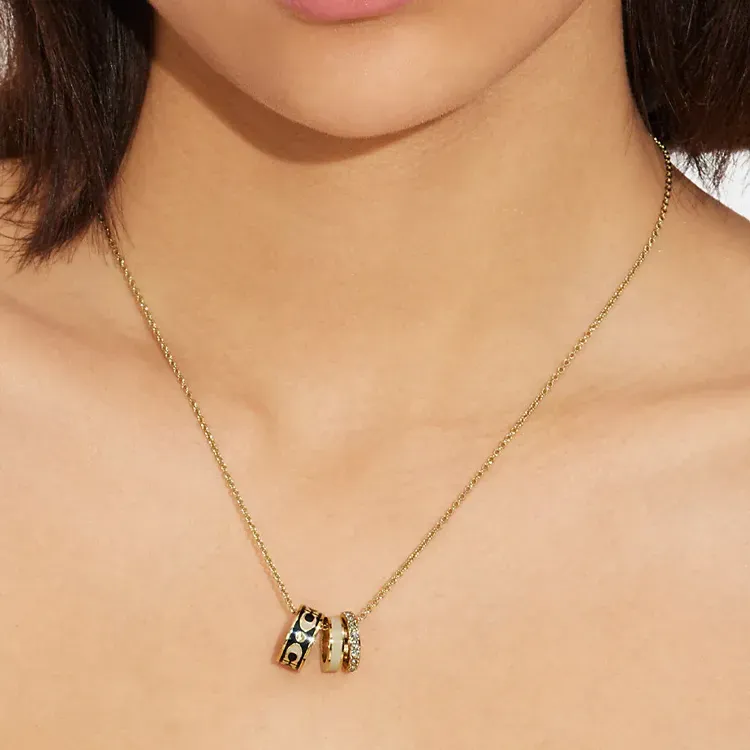 COACH Brass, Enamel, Glass Necklaces Women's-3
