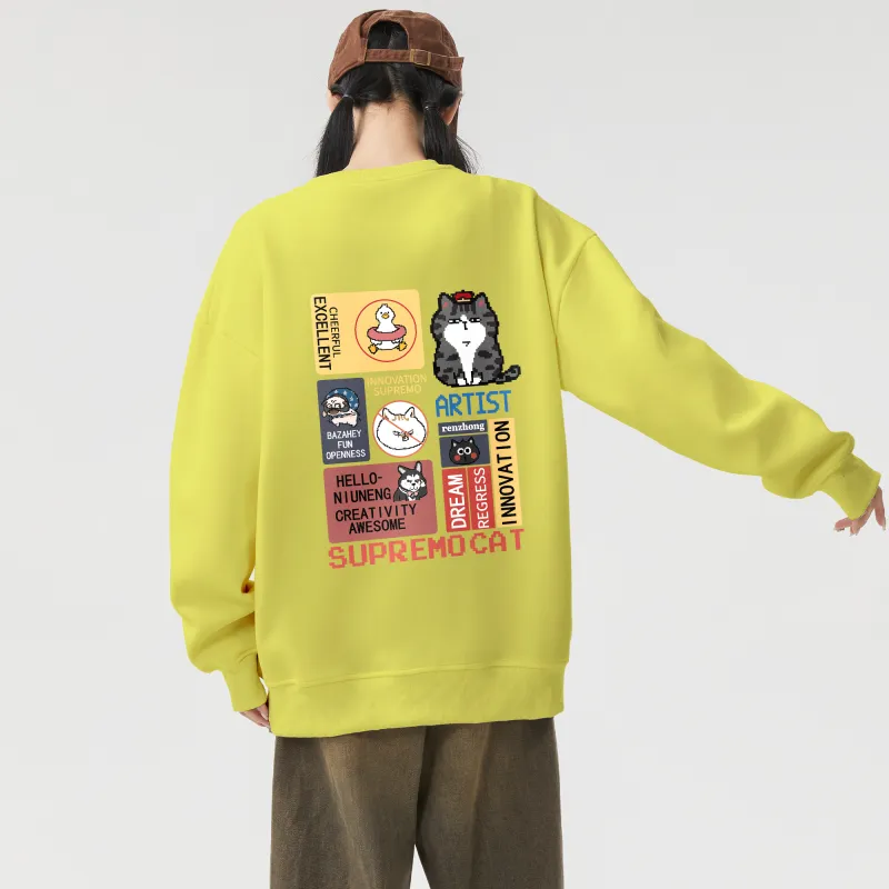 Supremo Cat Sweatshirts Unisex-32