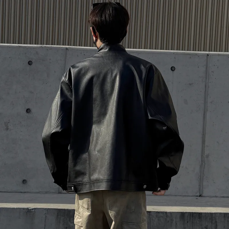 Supremo Cat Leather Jacket Unisex-2