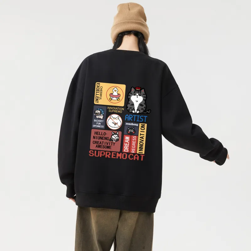 Supremo Cat Sweatshirts Unisex-2