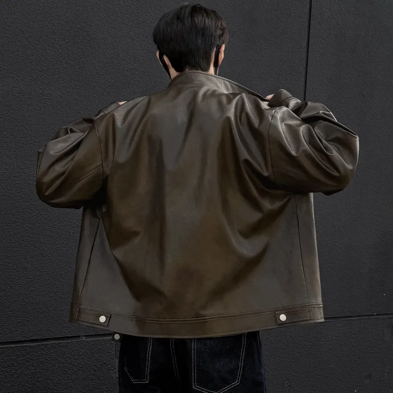 Supremo Cat Leather Jacket Unisex-5