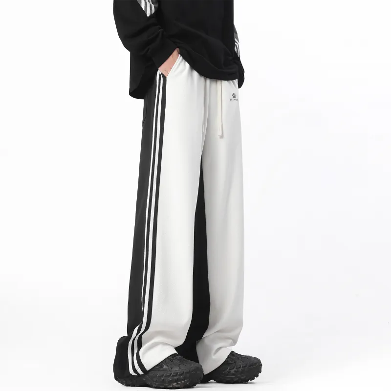 Supremo Cat Knitted Sports Pants Unisex Black White-6