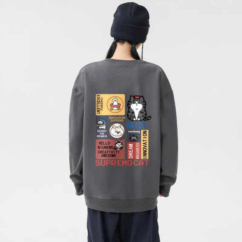 Supremo Cat Sweatshirts Unisex-8
