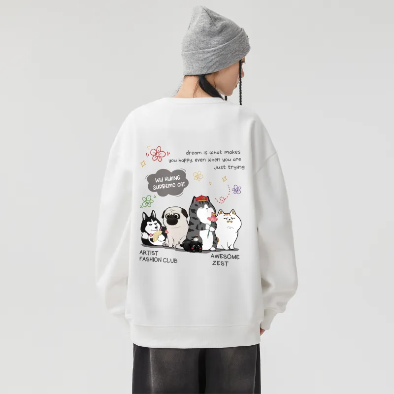 Supremo Cat Sweatshirts Unisex-5