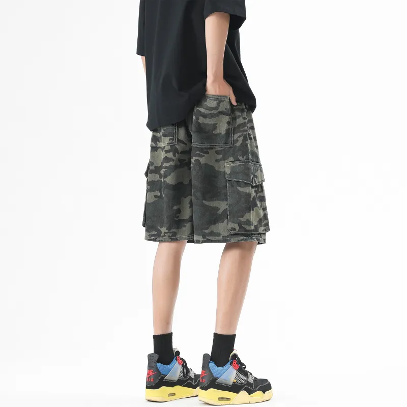 Supremo Cat Denim Shorts Unisex-7