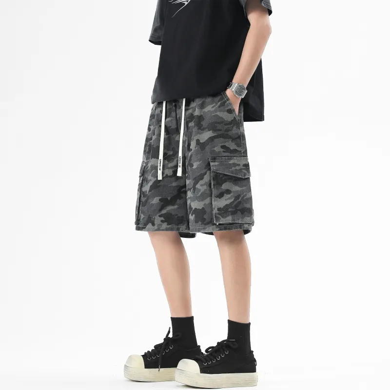 Supremo Cat Denim Shorts Unisex-2