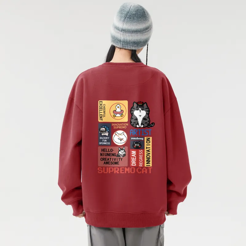 Supremo Cat Sweatshirts Unisex-38