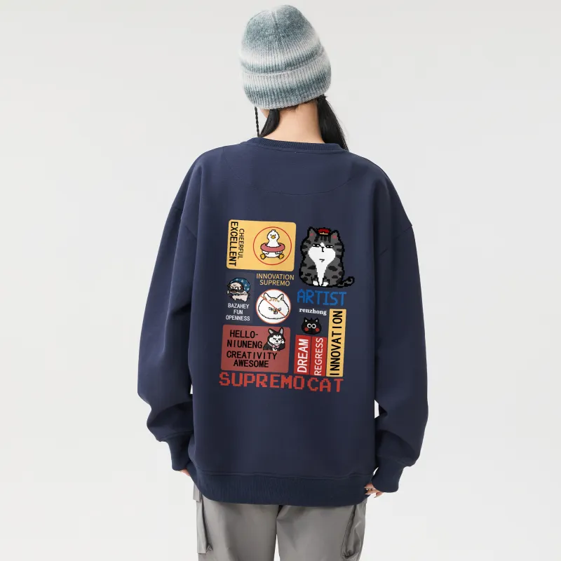 Supremo Cat Sweatshirts Unisex-41
