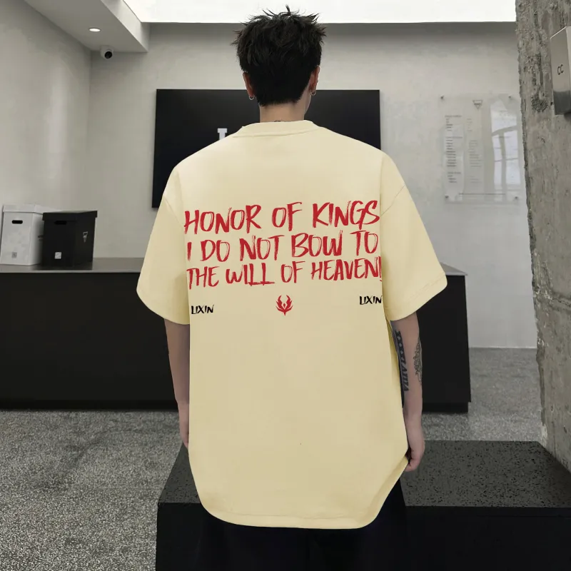 HONOR OF KINGS Short Sleeved T Shirts Slogan Section Unisex-2