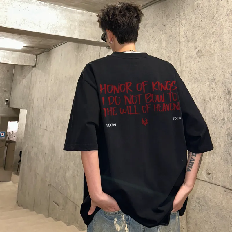 HONOR OF KINGS Short Sleeved T Shirts Slogan Section Unisex-24
