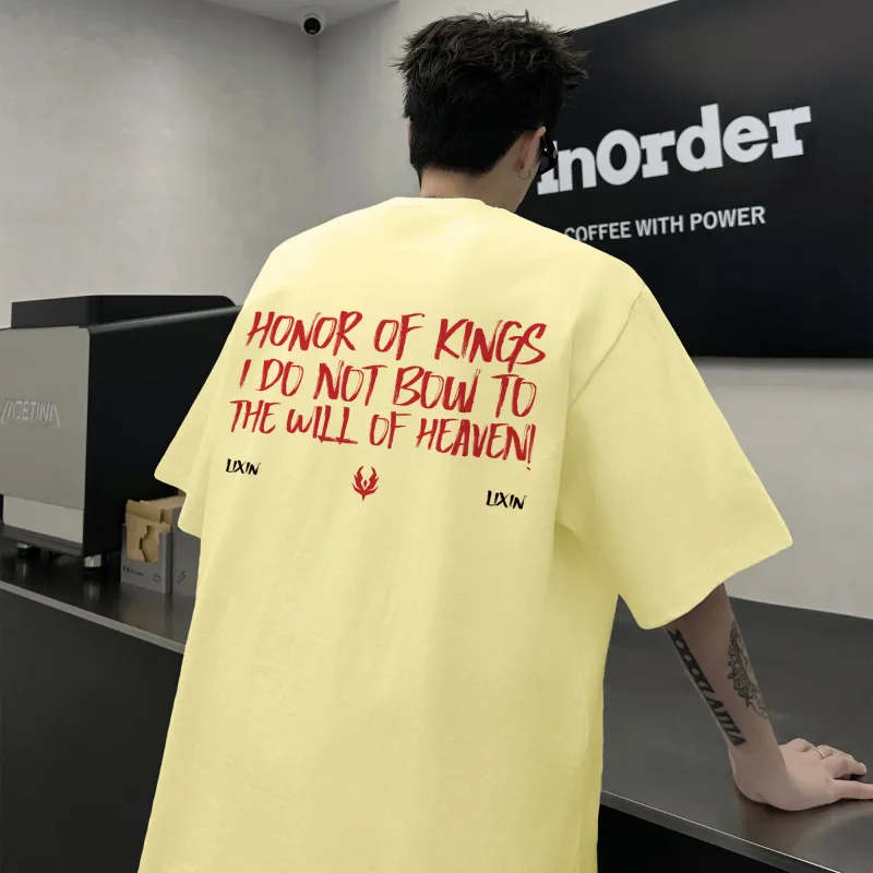 HONOR OF KINGS Short Sleeved T Shirts Slogan Section Unisex-28