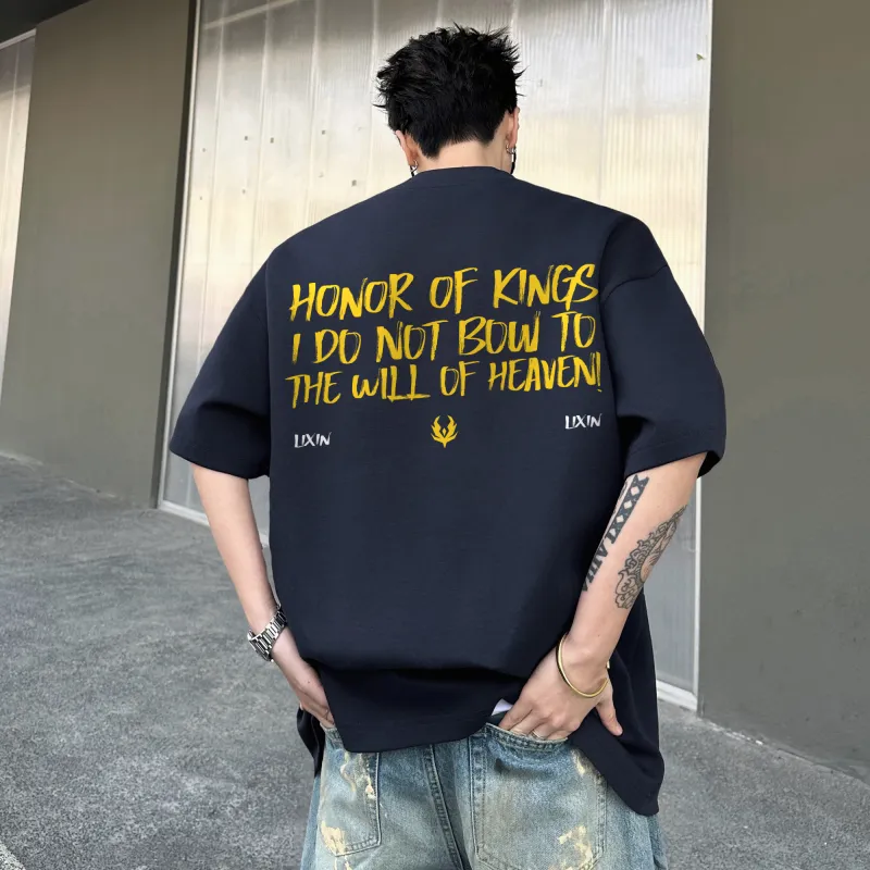HONOR OF KINGS Short Sleeved T Shirts Slogan Section Unisex-32
