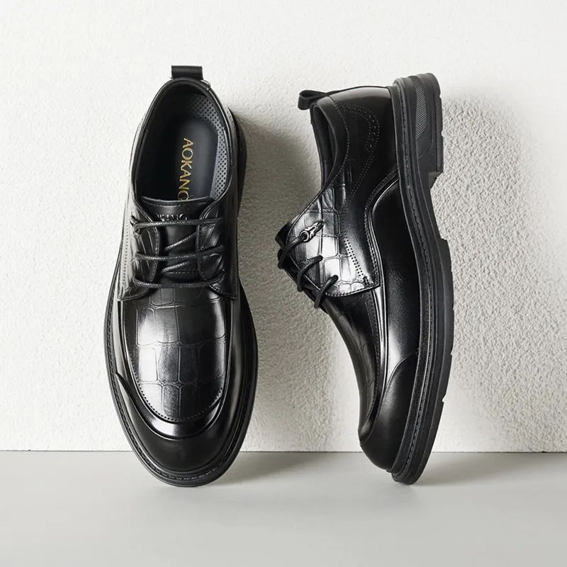 AOKANG Dress Shoes Men Low Top None-1