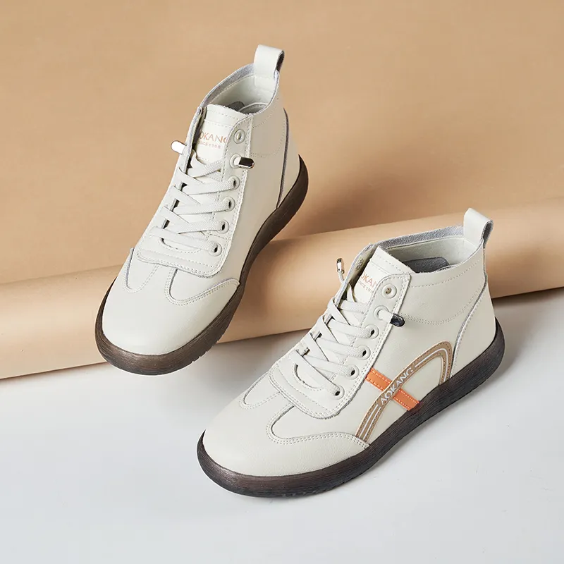 AOKANG Ankle Boots Women's White-13