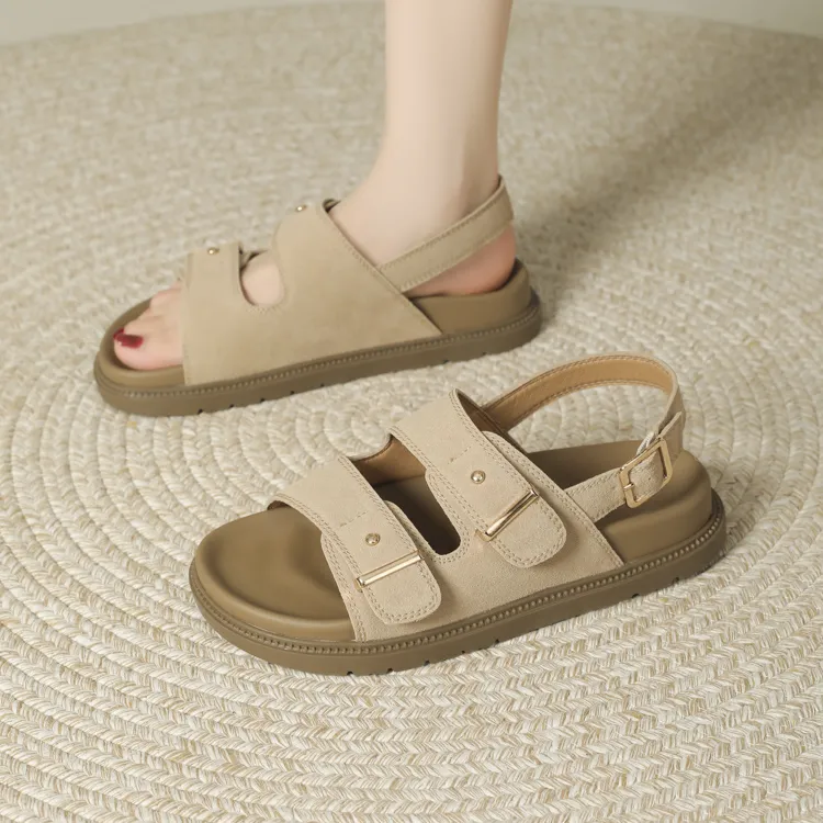 JOSINY One Strap Sandals Women's Apricot-1