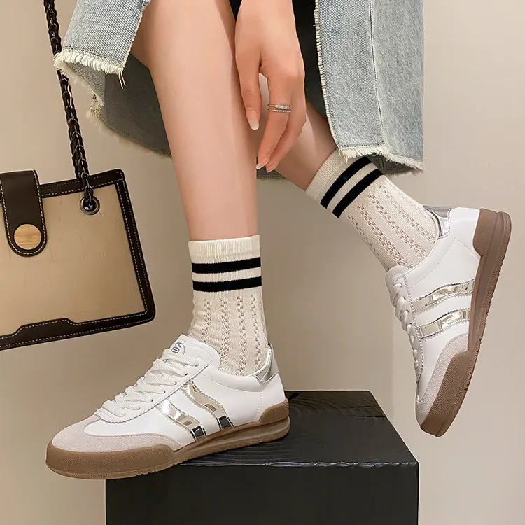 JOSINY Vintage German Army Trainers Lightweight Low Top Skateboard Shoes Women's-24
