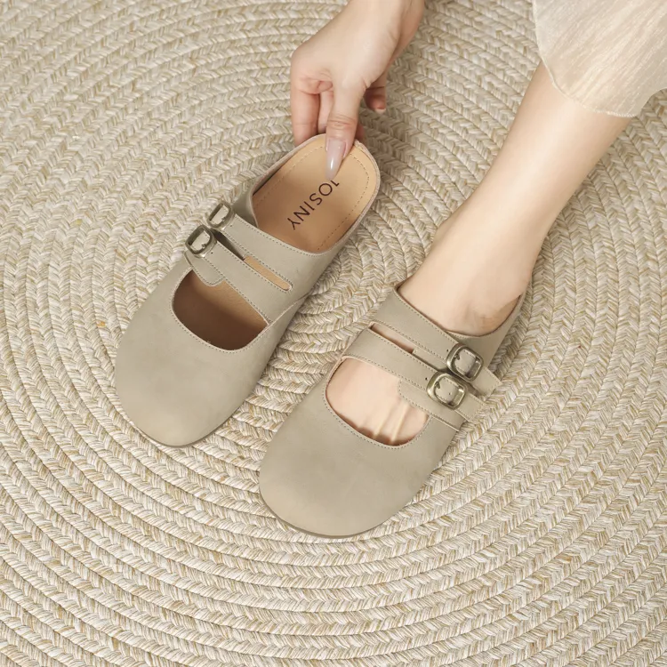 JOSINY Stitching Slip Resistant Closed Toe Slippers Women's-10