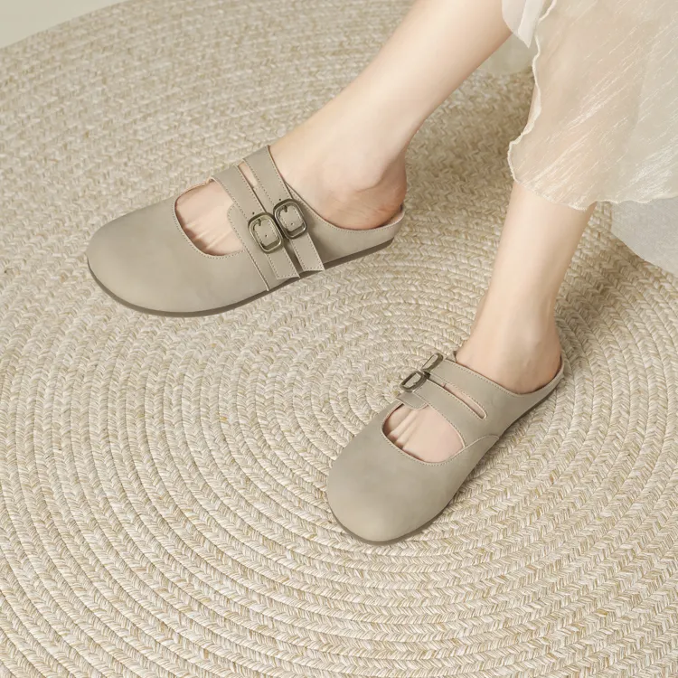 JOSINY Stitching Slip Resistant Closed Toe Slippers Women's-6