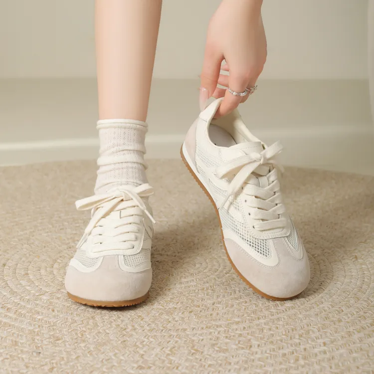 JOSINY Shock Absorbing, Non Slip, Wear Resistant, Breathable And Lightweight Low Top Casual Shoes Women's White-4
