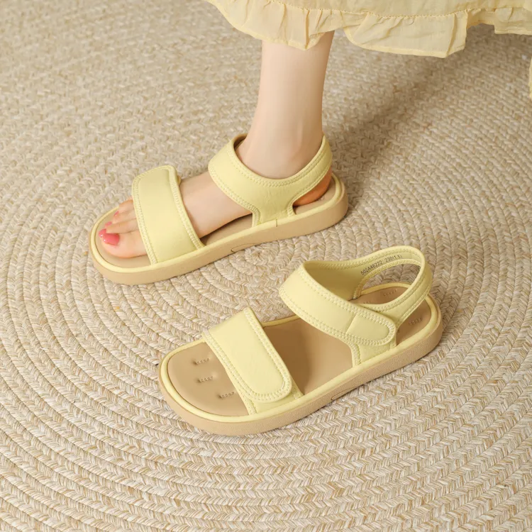 JOSINY One Strap Sandals 2.5CM Women's Yellow Gift Box Set-1