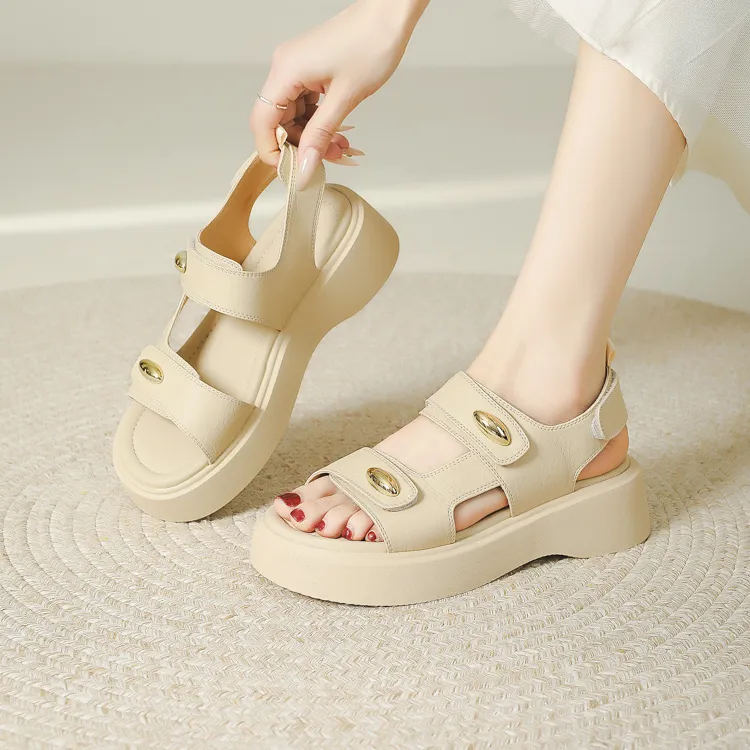 JOSINY One Strap Sandals Women's Yellow-3