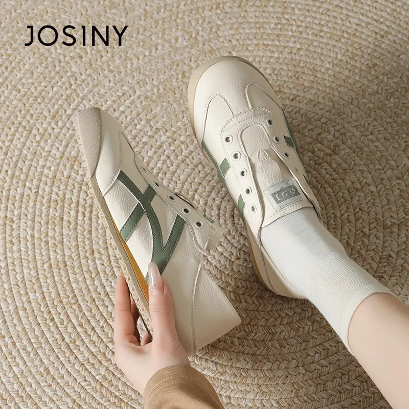 JOSINY Casual Shoes Women's Low Top Beige/Blue, Beige/Silver, Beige/Green-15