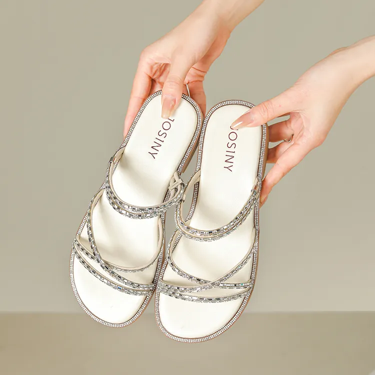 JOSINY Rubber Sole Slip Resistant Slide Slippers Women's-16