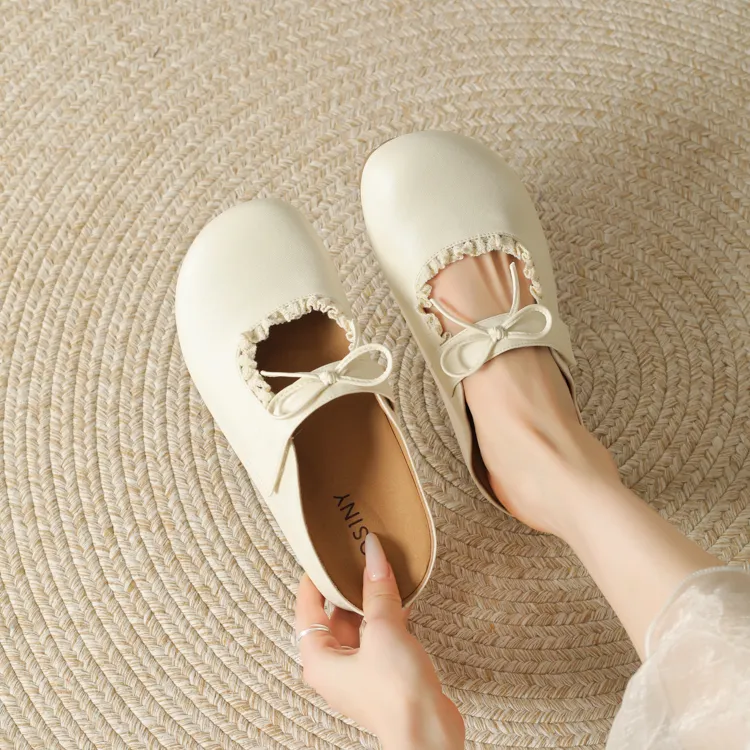 JOSINY Slip Resistant Quick Dry Closed Toe Slippers Women's Ecru-3