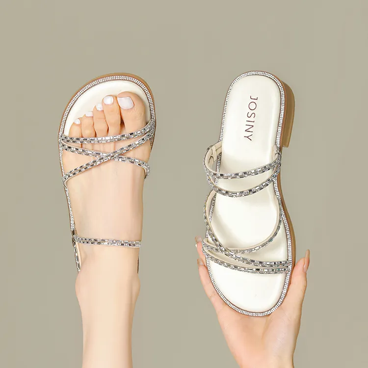 JOSINY Rubber Sole Slip Resistant Slide Slippers Women's-12