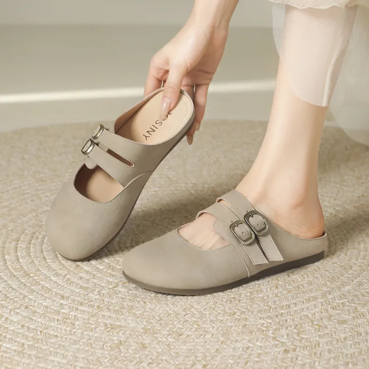 JOSINY Stitching Slip Resistant Closed Toe Slippers Women's-9