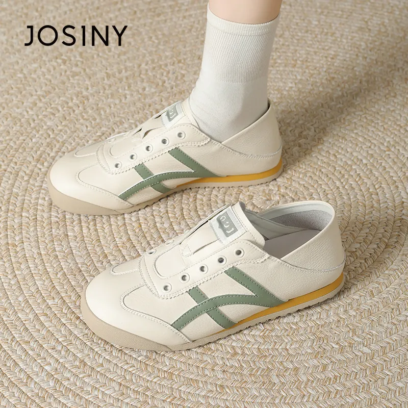 JOSINY Casual Shoes Women's Low Top Beige/Blue, Beige/Silver, Beige/Green-17