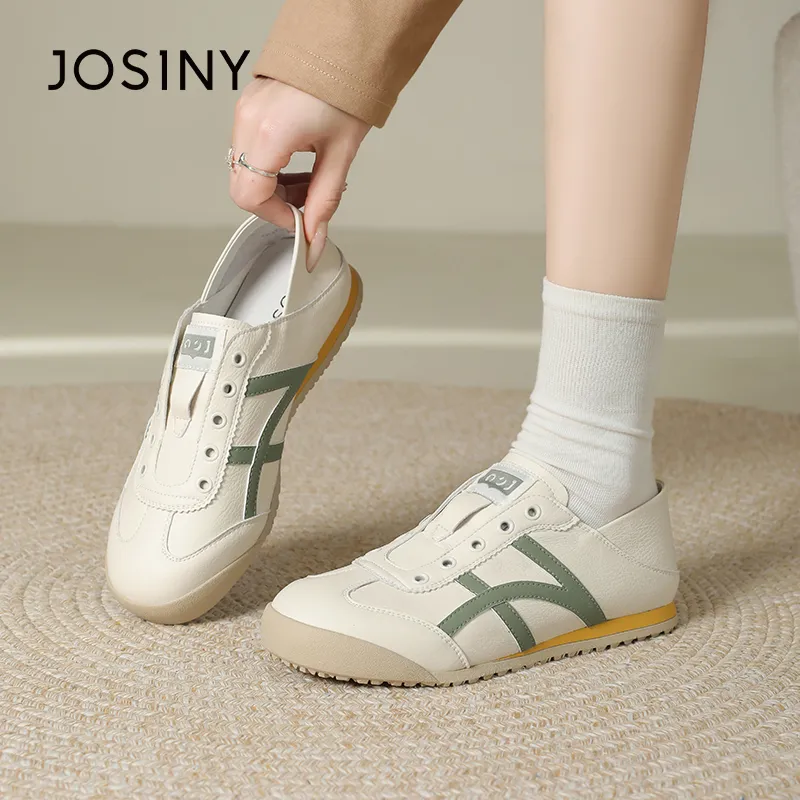 JOSINY Casual Shoes Women's Low Top Beige/Blue, Beige/Silver, Beige/Green-20