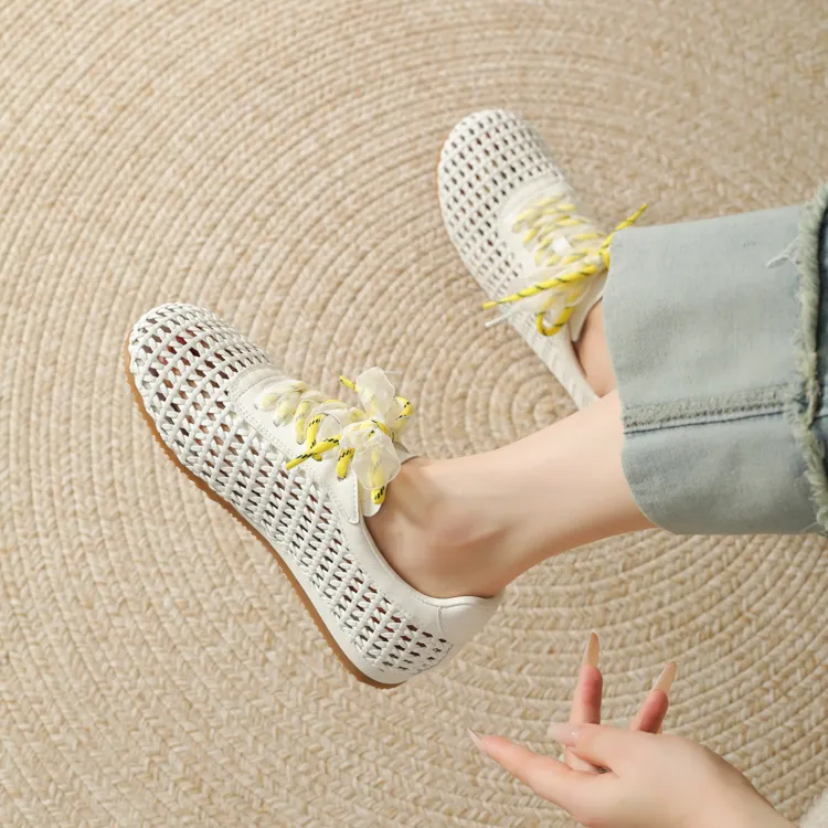 JOSINY Low Top Casual Shoes Women's Ecru Gift Box Set-4
