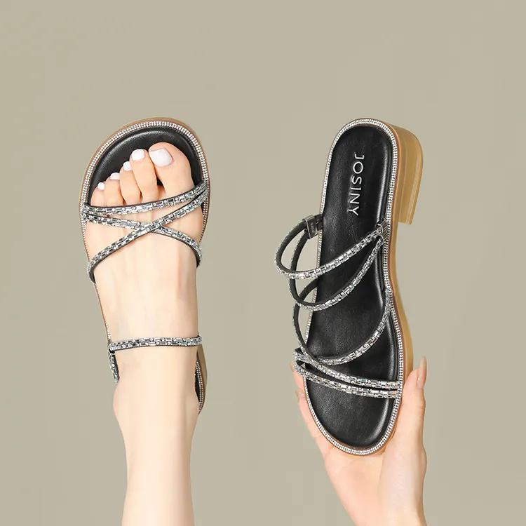 JOSINY Rubber Sole Slip Resistant Slide Slippers Women's-4