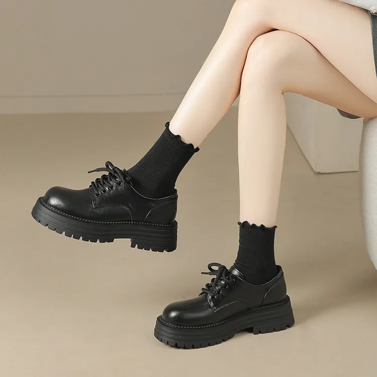 JOSINY Platform Petite Loafers Women's Casual Shoes Women's-2