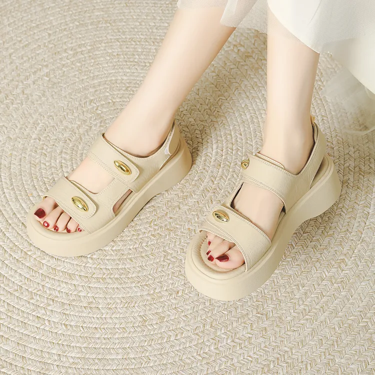 JOSINY One Strap Sandals Women's Yellow-2