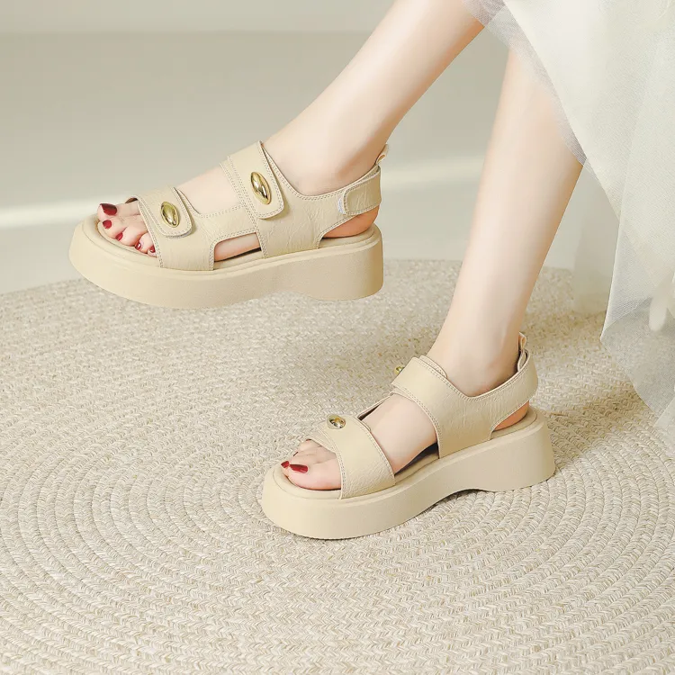 JOSINY One Strap Sandals Women's Yellow-1