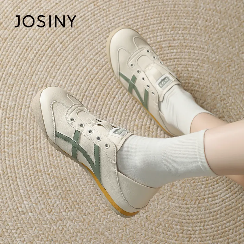 JOSINY Casual Shoes Women's Low Top Beige/Blue, Beige/Silver, Beige/Green-18