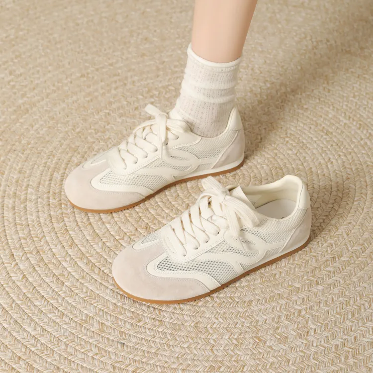 JOSINY Shock Absorbing, Non Slip, Wear Resistant, Breathable And Lightweight Low Top Casual Shoes Women's White-3