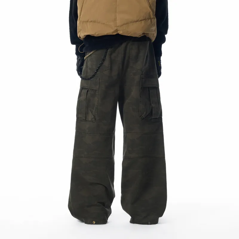 JHYQ Casual Pants Unisex Dark Gray Camouflage-5
